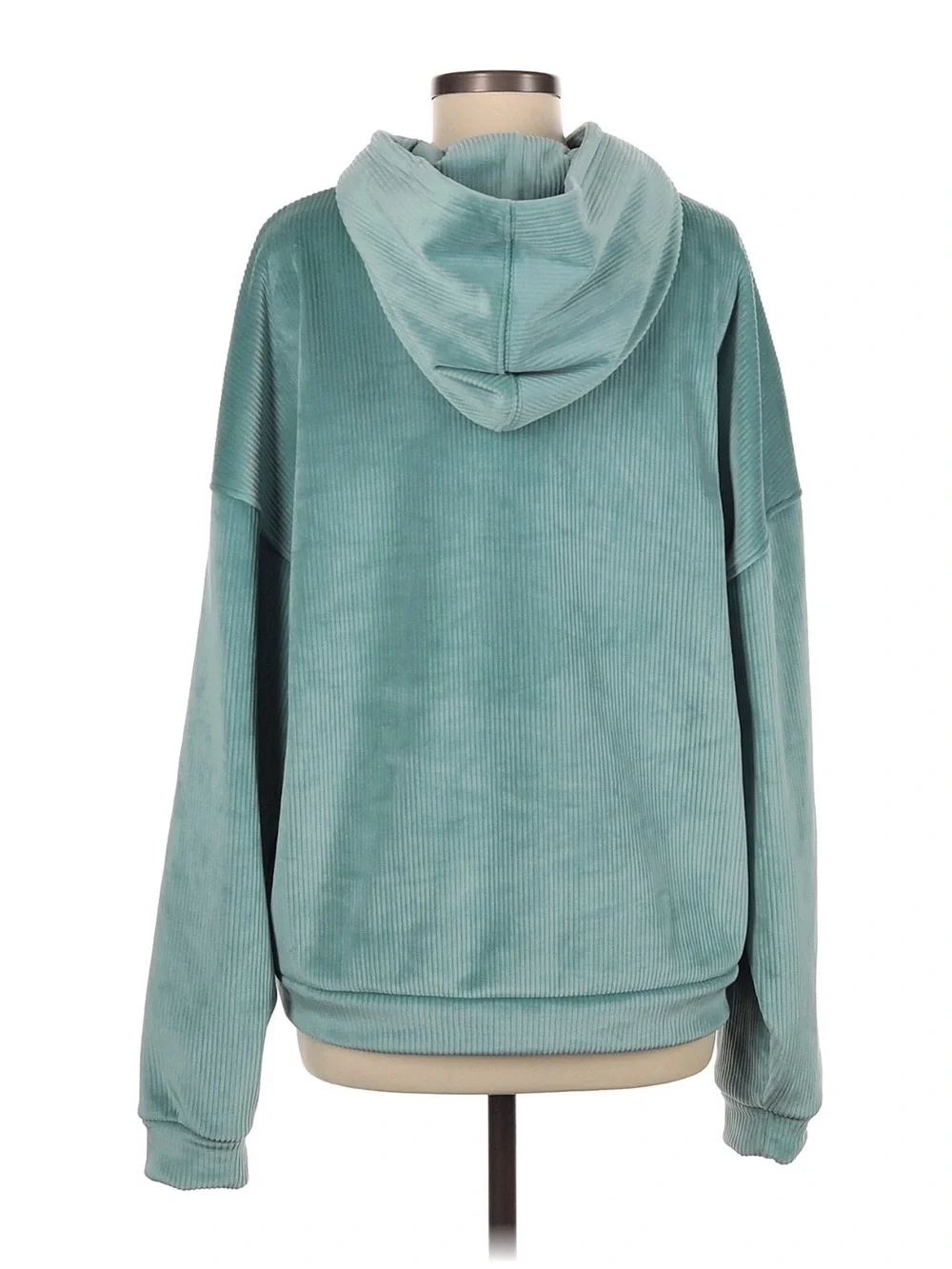 Alo Yoga Velvet Ribbed Baller Hoodie - Blue Agave